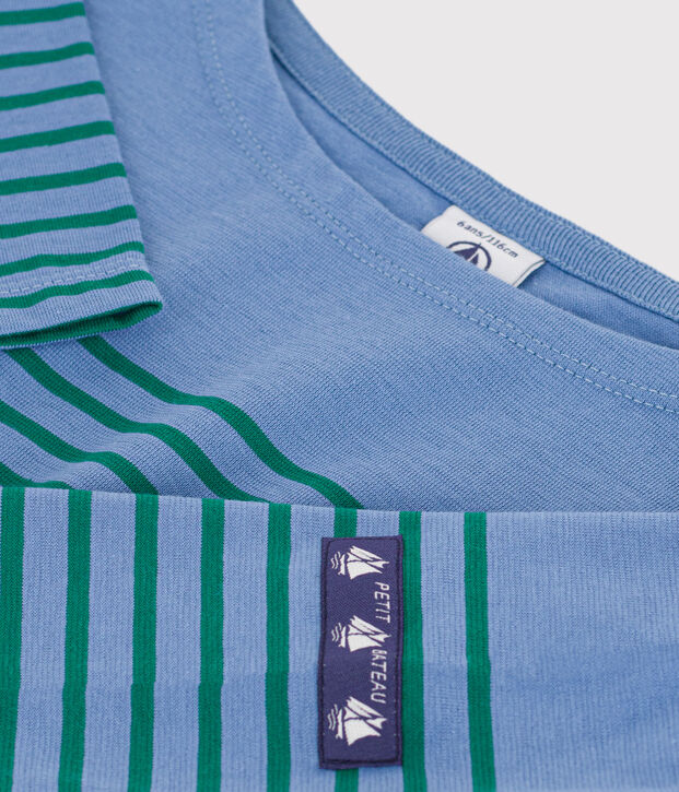 Marini&egrave;re enfant en coton bleu/vert