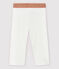 Legging court en jersey lycra enfant fille blanc MARSHMALLOW