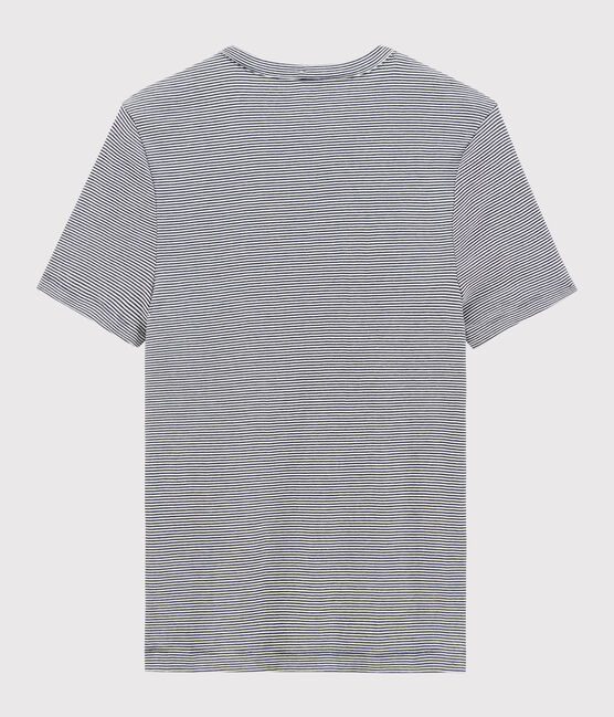 T-shirt met korte mouwen Heren. blauw SMOKING/wit MARSHMALLOW