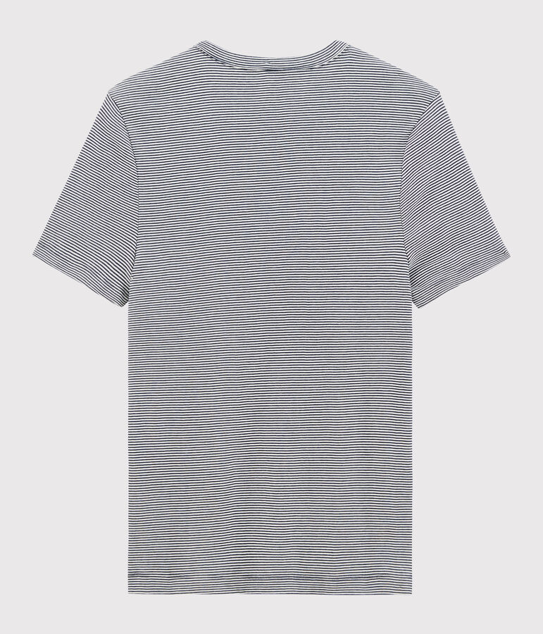 T-shirt met korte mouwen Heren. blauw/wit