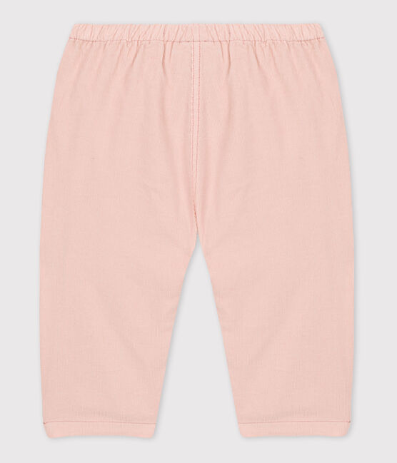 Babybroek van dun velours roze SALINE