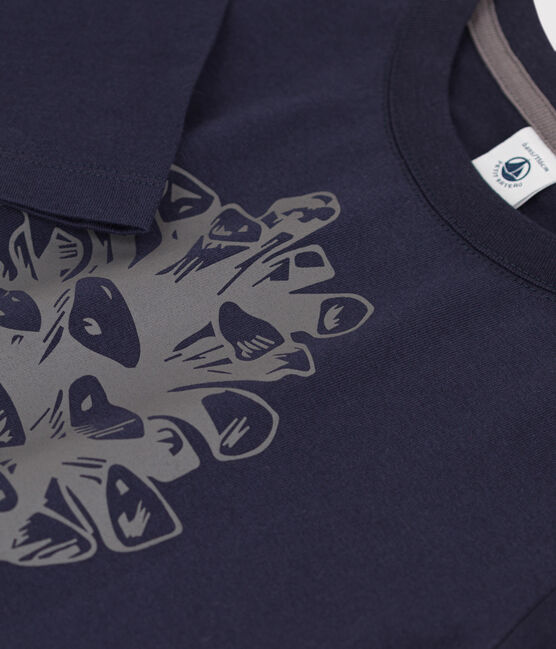 Jongens-T-shirt met lange mouwen blauw SMOKING