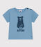Tee-shirt manches courtes en jersey bébé bleu AZUL