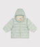 Donsjasje met print en opvouwbare capuchon voor baby's groen HERBIER/wit MULTICO