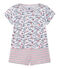 Pyjashort bébé garçon 2 pièces blanc ECUME/blanc MULTICO