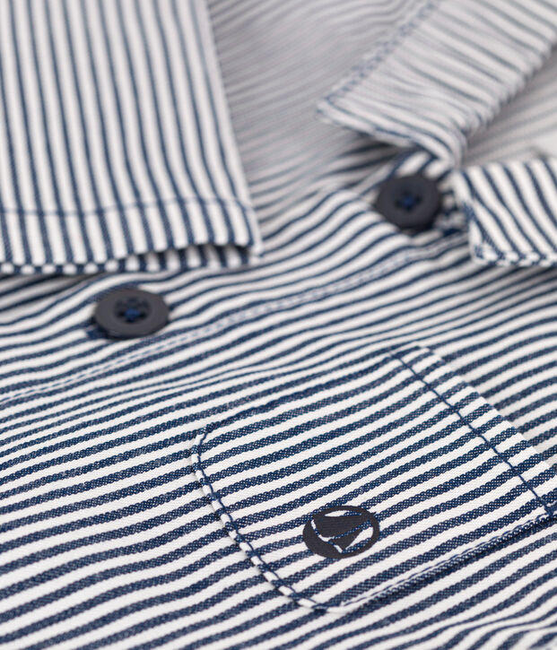 Lang gestreept pakje voor baby's blauw/wit