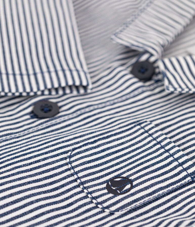 Lang gestreept pakje voor baby's blauw/wit