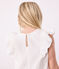 Robe enfant en coton manches courtes blanc MARSHMALLOW/gris ARGENT