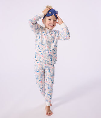 Pyjama d&eacute;guisement enfant en coton imprim&eacute; fleuri
