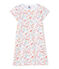 Meisjesnachthemd met print wit ECUME/roze CUPCAKE/ MULTICO