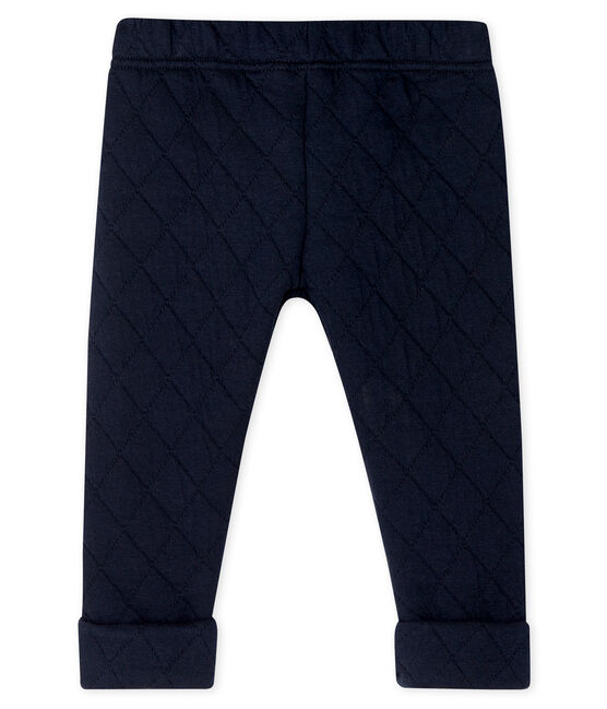 Pantalon bébé garçon en tubique matelassé bleu SMOKING