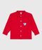 Veste enfant en coton unie rouge