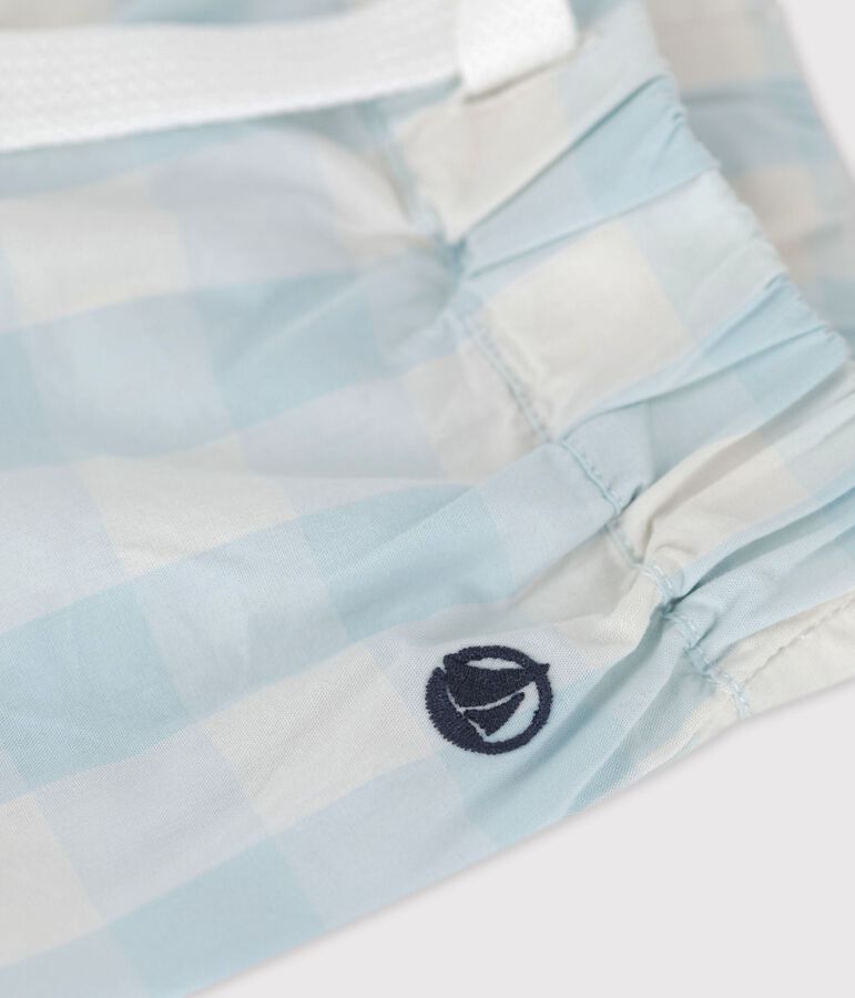 Popeline vichy babyshort BOLDAIR/wit