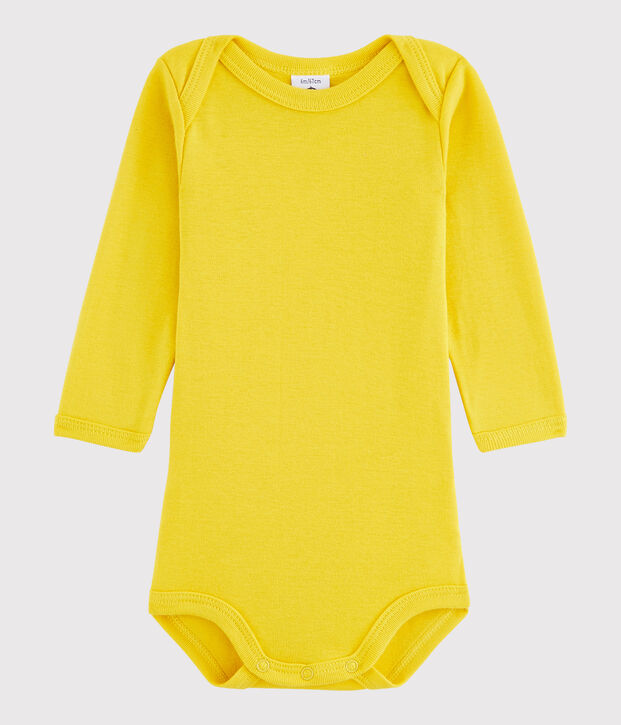 Body manches longues b&eacute;b&eacute; fille-gar&ccedil;on jaune