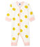 Slaappakje zonder voetjes van ribstof voor babymeisje wit MARSHMALLOW+BLE