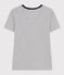 L'Iconique, gestreept katoenen T-shirt met V-hals voor dames wit MARSHMALLOW/blauw SMOKING