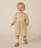 Jurk met lange mouwen in doorgestikte tubic met print voor baby's wit AVALANCHE/ MULTICO