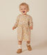 Jurk met lange mouwen in doorgestikte tubic met print voor baby's