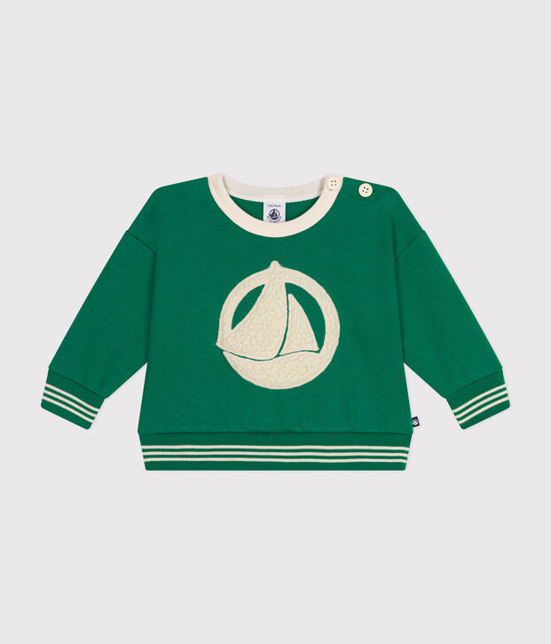 Sweatshirt en molleton b&eacute;b&eacute; vert