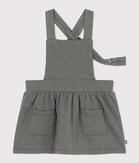 Robe sans manche en tubique matelassé bébé vert THUYA