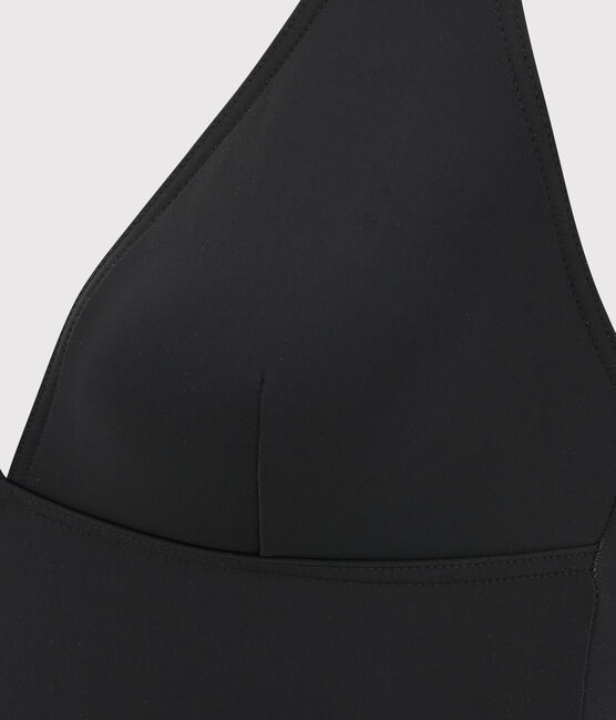 Effen badpak in 1 deel Dames. zwart NOIR