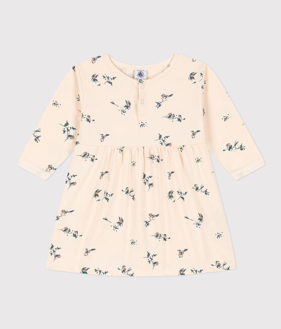 Robe manches longues en jersey bébé blanc AVALANCHE/ MULTICO