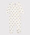 Babypyjama van molton met bloemetjes wit MARSHMALLOW/wit MULTICO