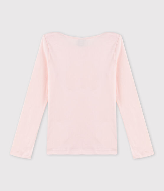 Tee-shirt sérigraphié enfant fille rose FLEUR
