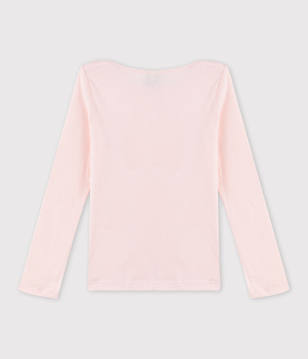 Tee-shirt s&eacute;rigraphi&eacute; enfant fille rose clair