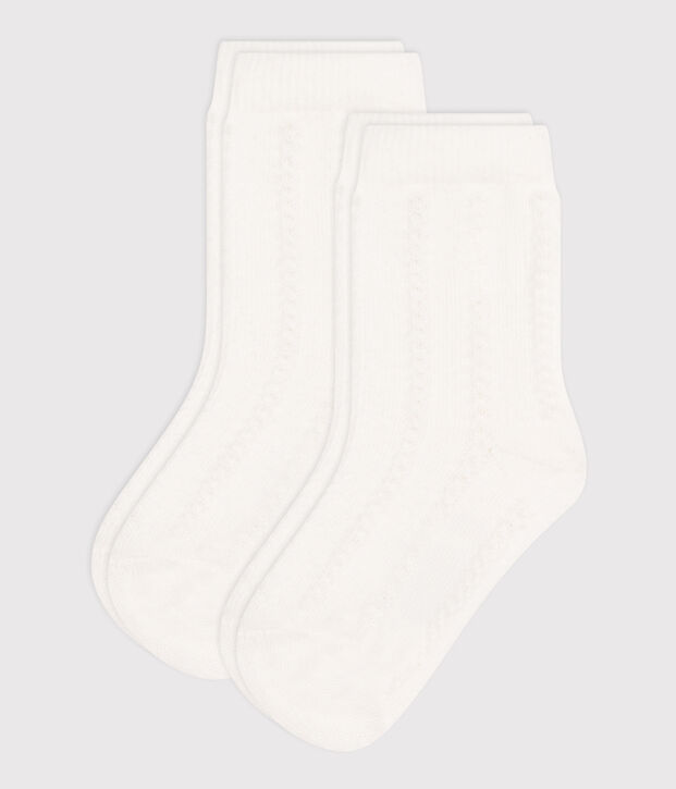 Lot de 2 paires de chaussettes unies en jersey de coton b&eacute;b&eacute; multicouleur