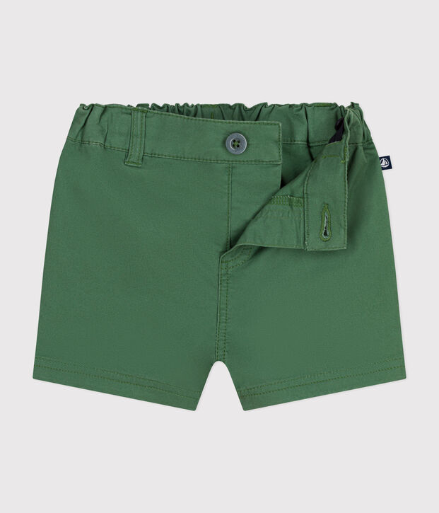 Short van keperstof voor baby's groen