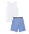 Pyjashort wit ECUME/blauw PERSE