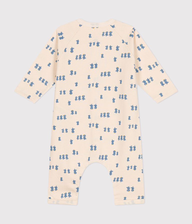 Lang babypakje van fleece ecru/multicouleur
