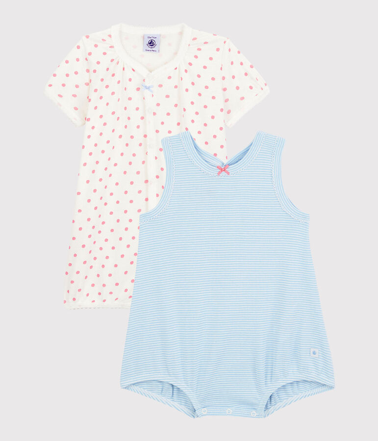 Set van 2 katoenen playsuits variante 1