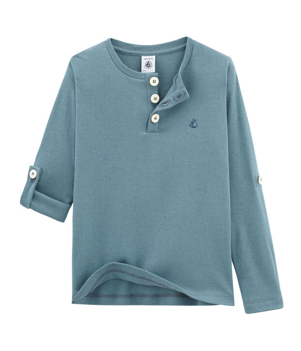 Jongens-T-shirt met lange mouwen blauw