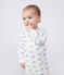 Katoenen babypyjama met dinosaurusprint wit MARSHMALLOW/wit MULTICO