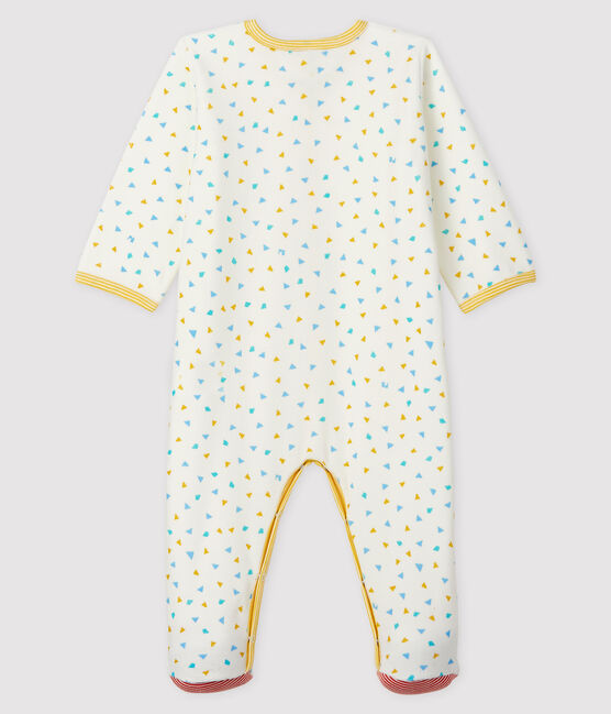 Fluwelen slaappakje met confetti print voor baby wit MARSHMALLOW/wit MULTICO