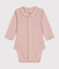 Babybody met lange mouwen en kraagje roze SALINE