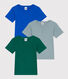 Set van 3 katoenen T-shirt met korte mouw voor kleine jongens