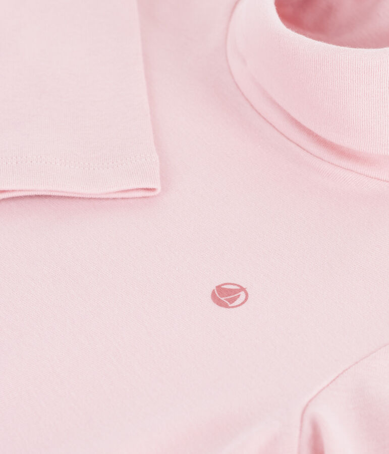 Sous-pull enfant en coton uni rose