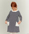 Robe manches longues enfant fille bleu SMOKING/beige COQUILLE
