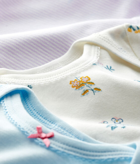 Set van 3 rompertjes met lange mouwen voor baby meisje variante 1