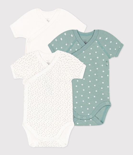 LOT DE 3 BODIES MANCHES COURTES BÉBÉ EN COTON variante 1