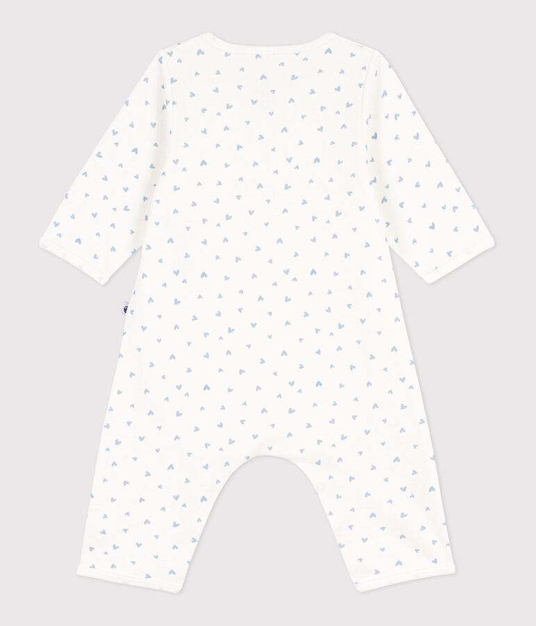 Bodyjama b&eacute;b&eacute; sans pieds en coton imprim&eacute; petit c&oelig;urs bleu MARSHMALLOW/ FLO