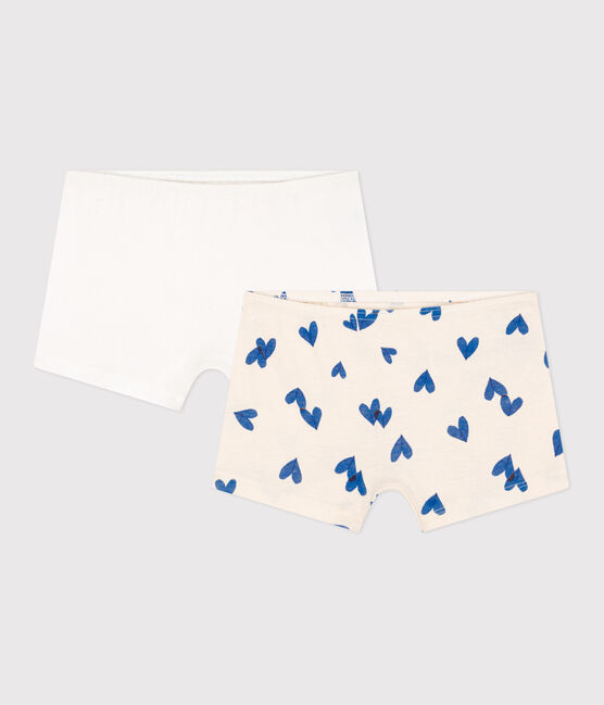 Set van 2 shorty's met hartjes voor meisjes in katoen variante 1