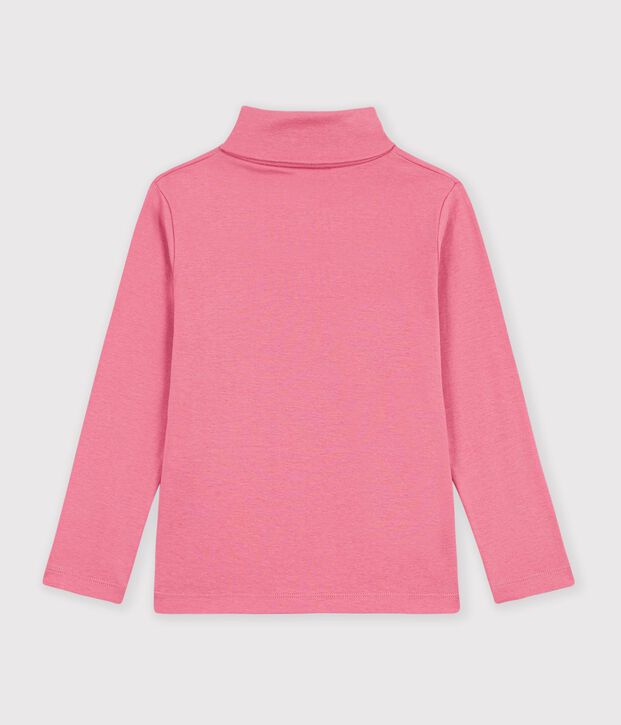 Sous-pull enfant en coton uni rose