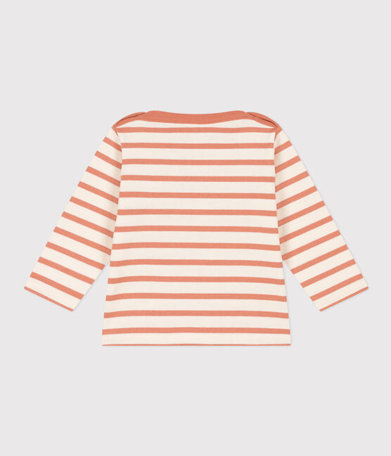 Marinière en jersey épais bébé rose AVALANCHE/blanc SIENNA