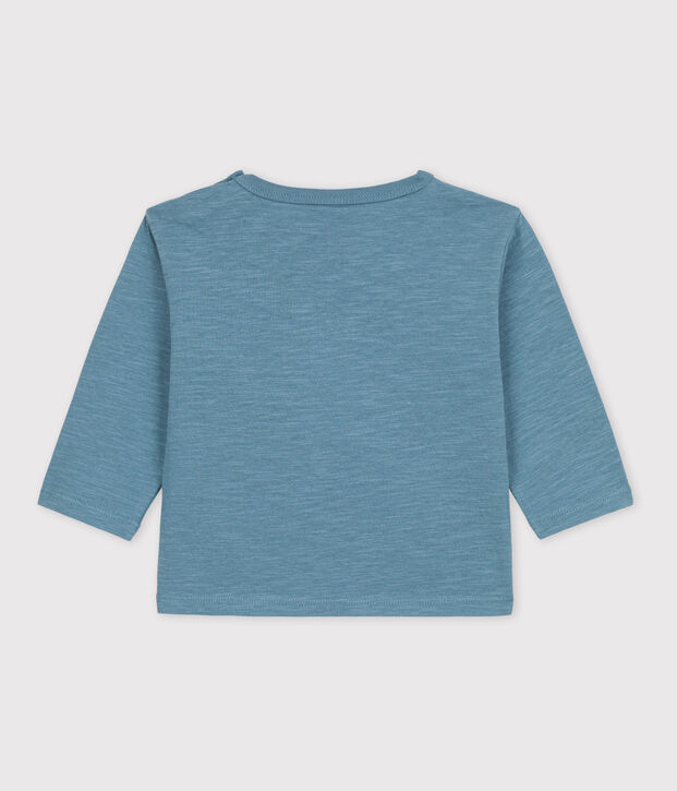 T-shirt met lange mouwen voor baby's van katoen blauw