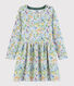 Robe manches longues en double jersey enfant fille