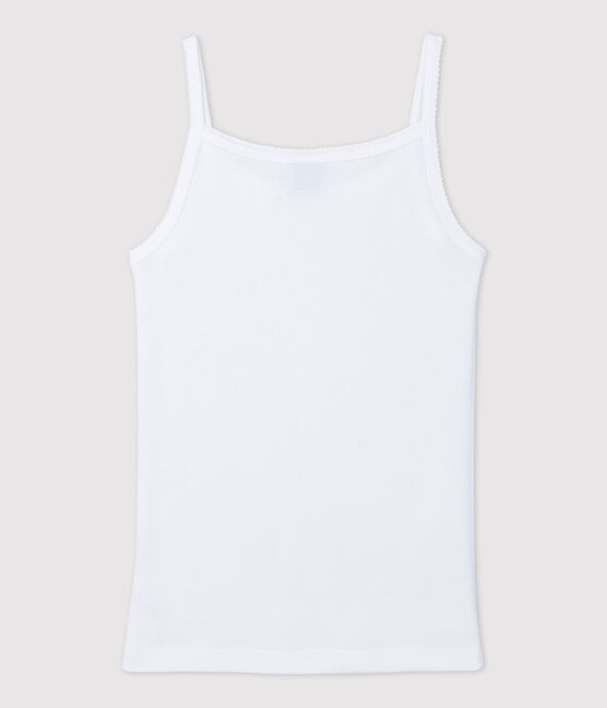 Chemise à bretelles L'ICONIQUE en coton BIO Femme blanc ECUME